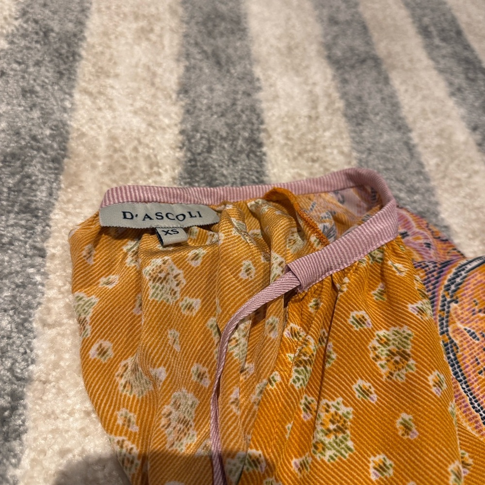 Women's Floral Maxi Dress - Orange